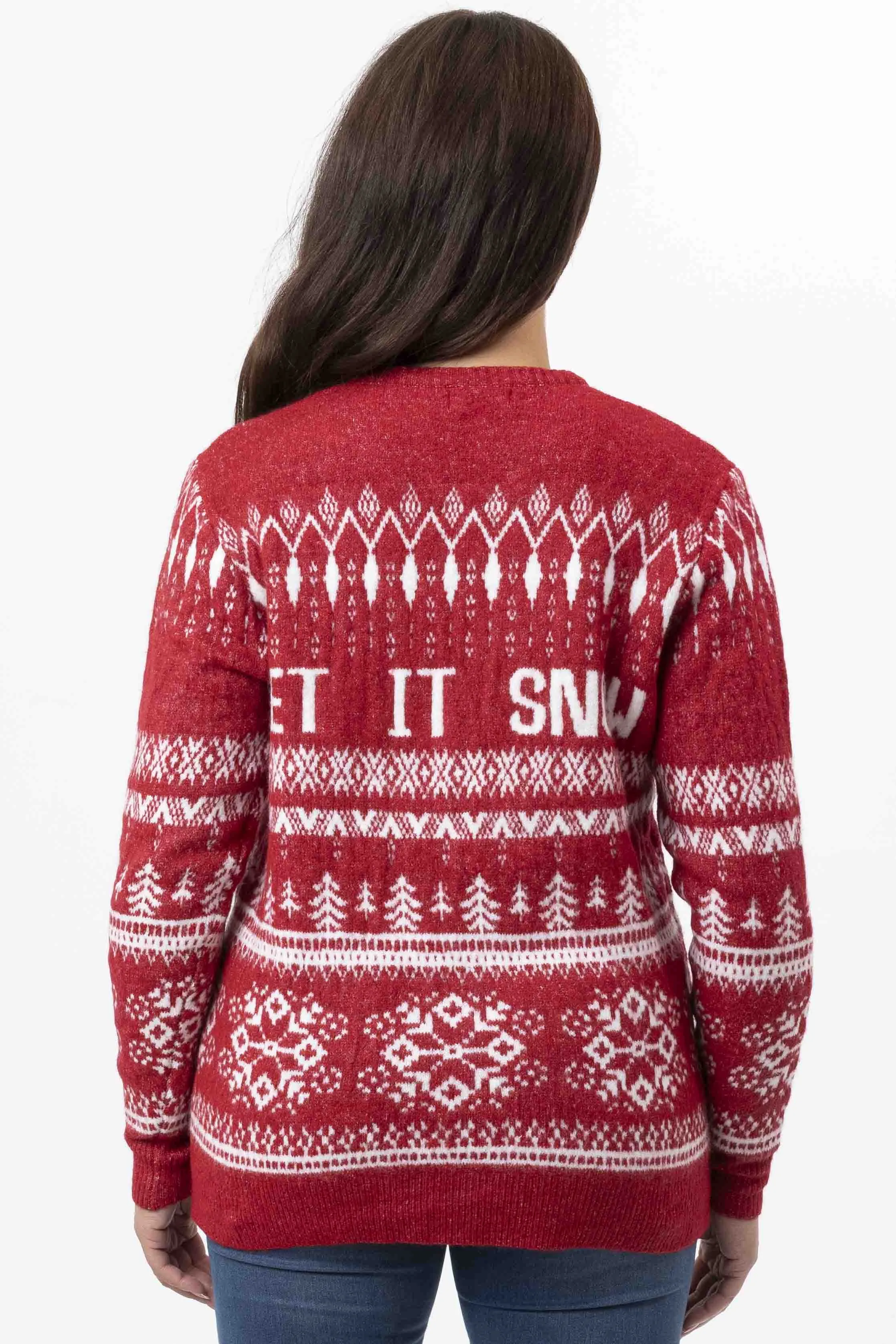Let It Snow Soft Fluffy Knit Christmas Jumper