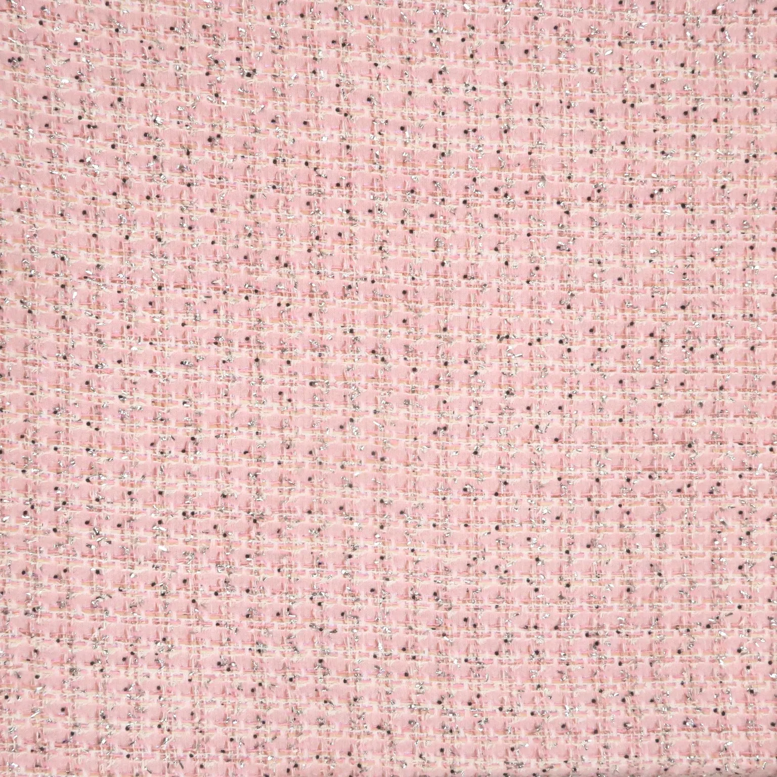 Light Pink Abstract Texture Threaded Tweed Boucle