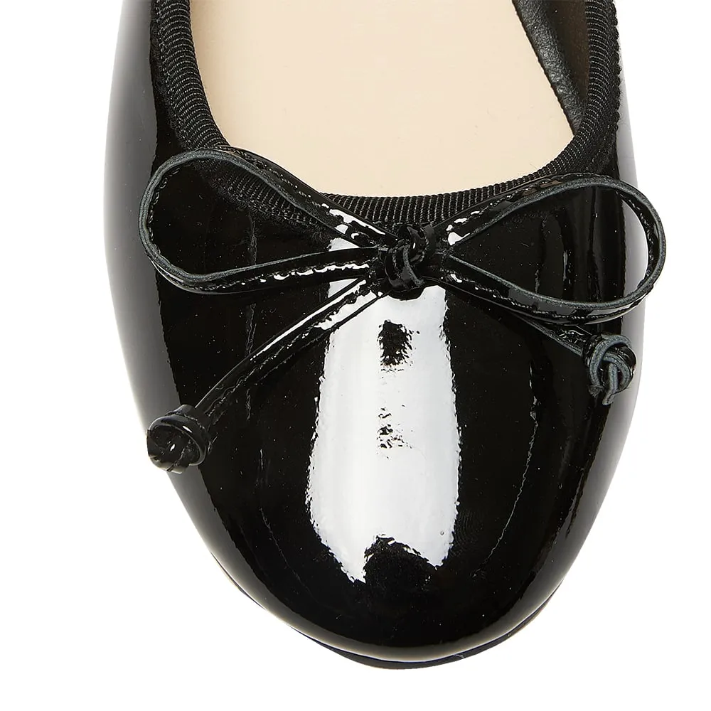 Mallory Flat in Black Patent