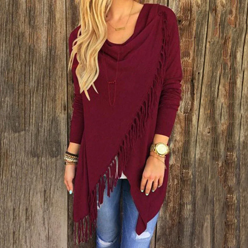 Medium long classic Slim classic tassel slash style girl coat