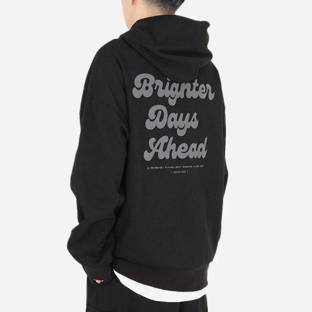 Men Printed Oversized Hoodie - Black - SM2310146D