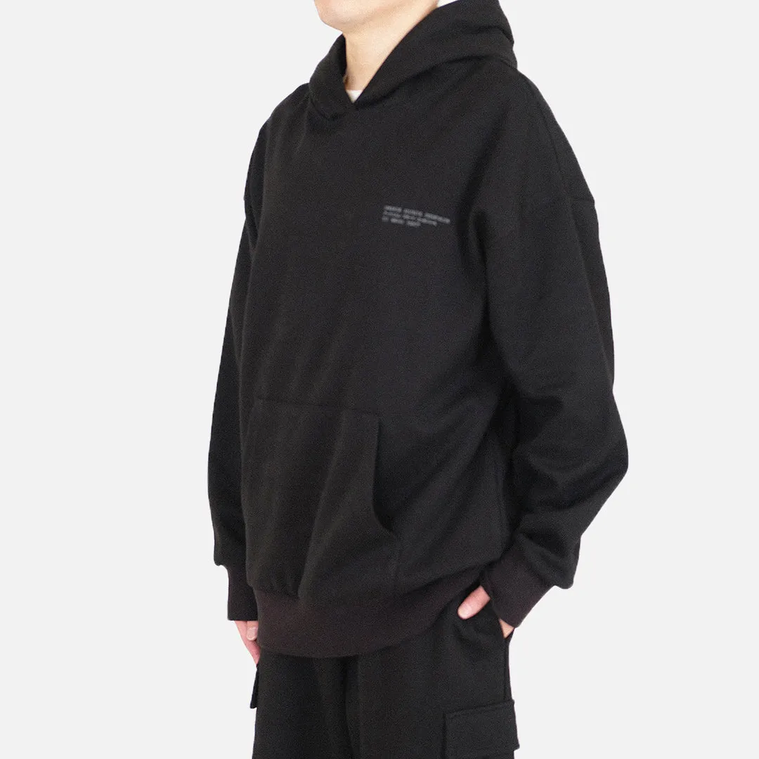 Men Printed Oversized Hoodie - Black - SM2310146D