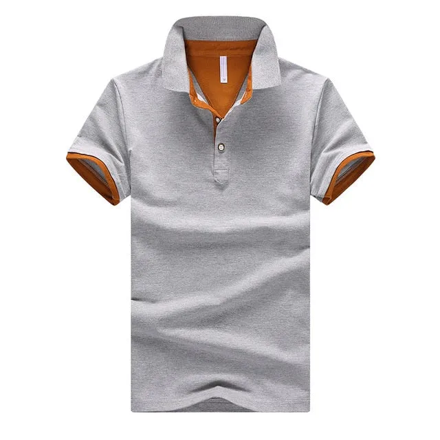 New fashion solid cotton short sleeve tops for man slim