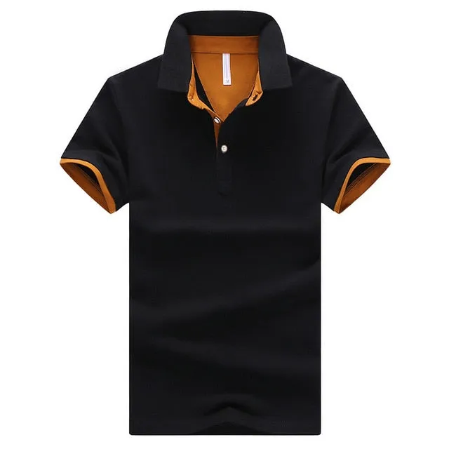 New fashion solid cotton short sleeve tops for man slim