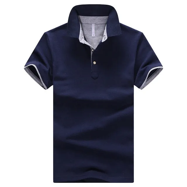 New fashion solid cotton short sleeve tops for man slim