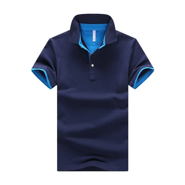 New fashion solid cotton short sleeve tops for man slim