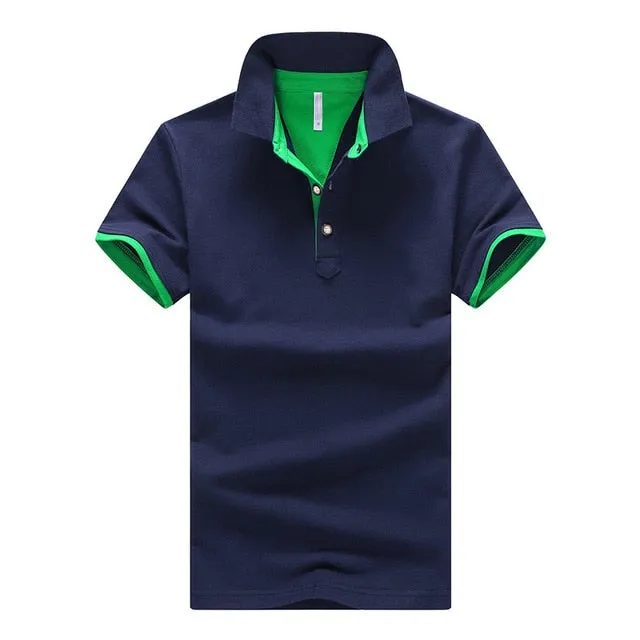 New fashion solid cotton short sleeve tops for man slim
