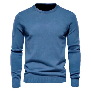 New O-neck Casual Solid Color Warm Basic Fashion Slim Quality  Sweaters