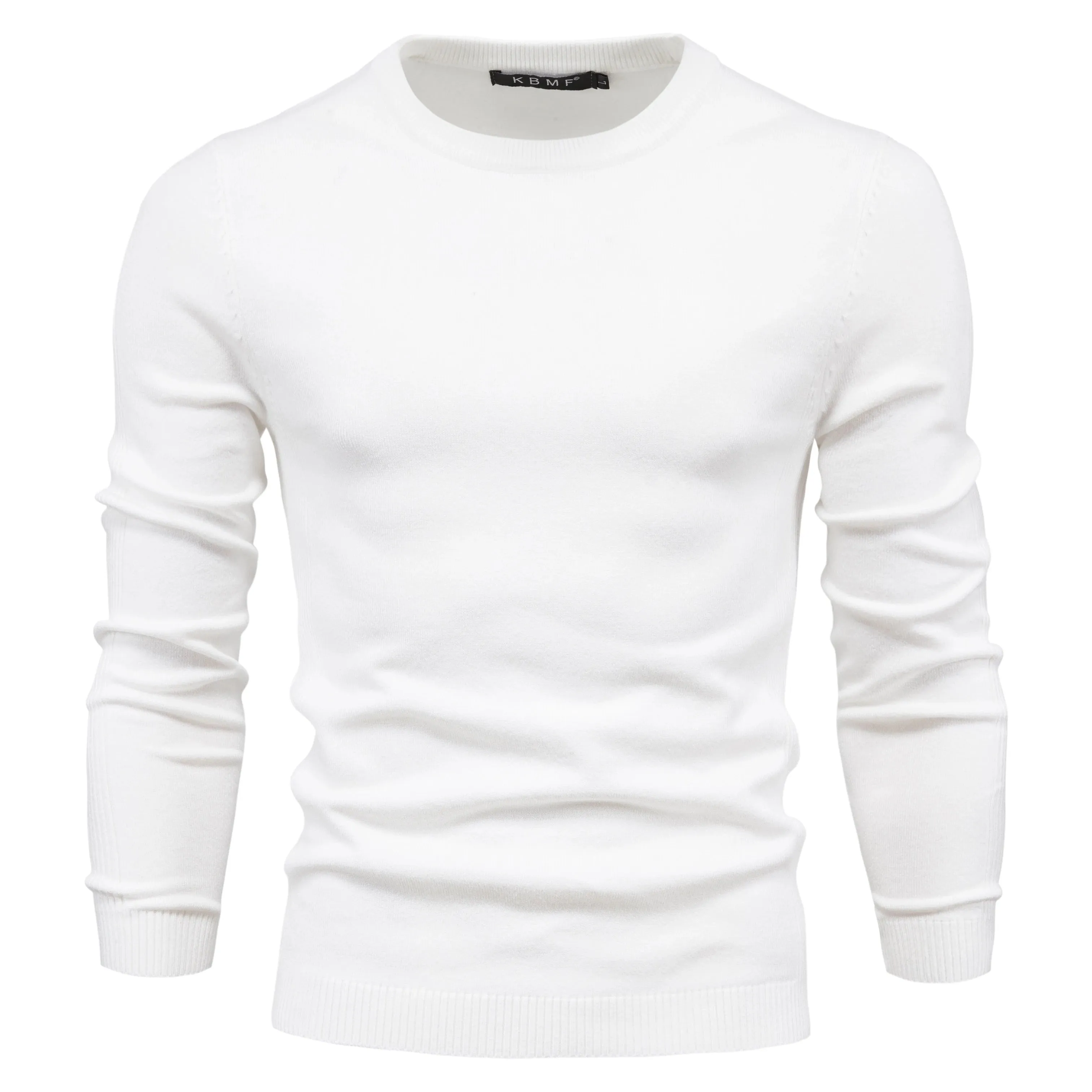 New O-neck Casual Solid Color Warm Basic Fashion Slim Quality  Sweaters