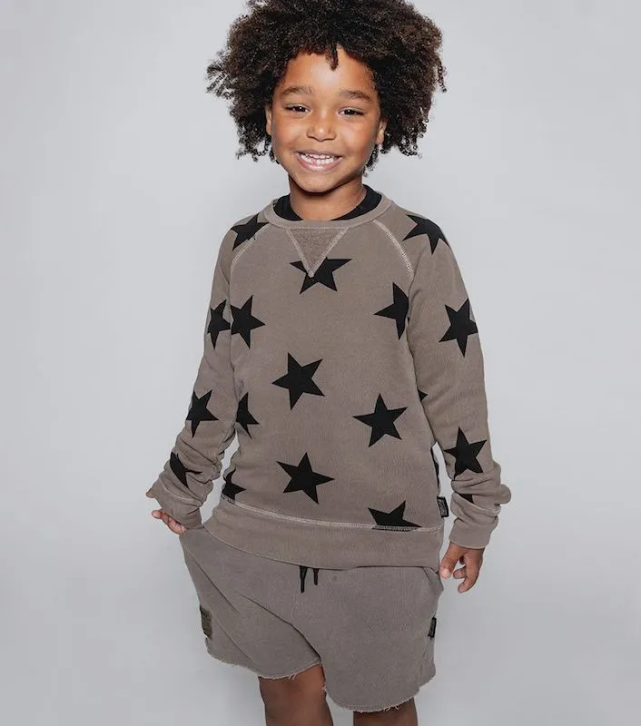 NUNUNU Star Sweatshirt Moss Green