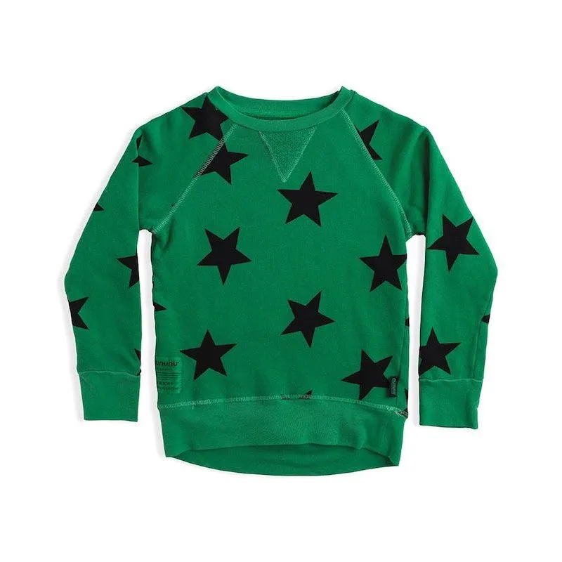 NUNUNU Star Sweatshirt Moss Green