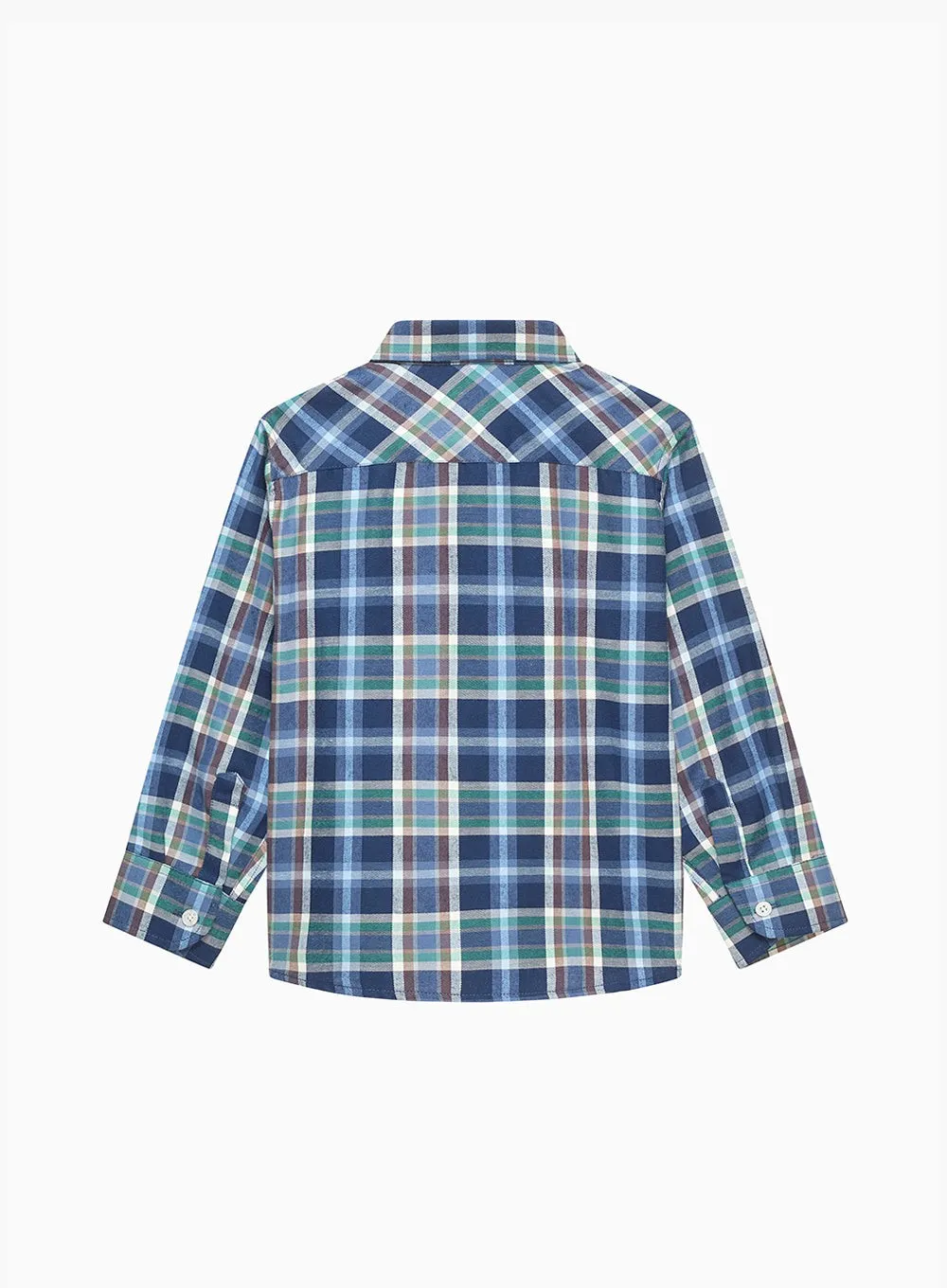Oliver Shirt in Brown/Blue Check