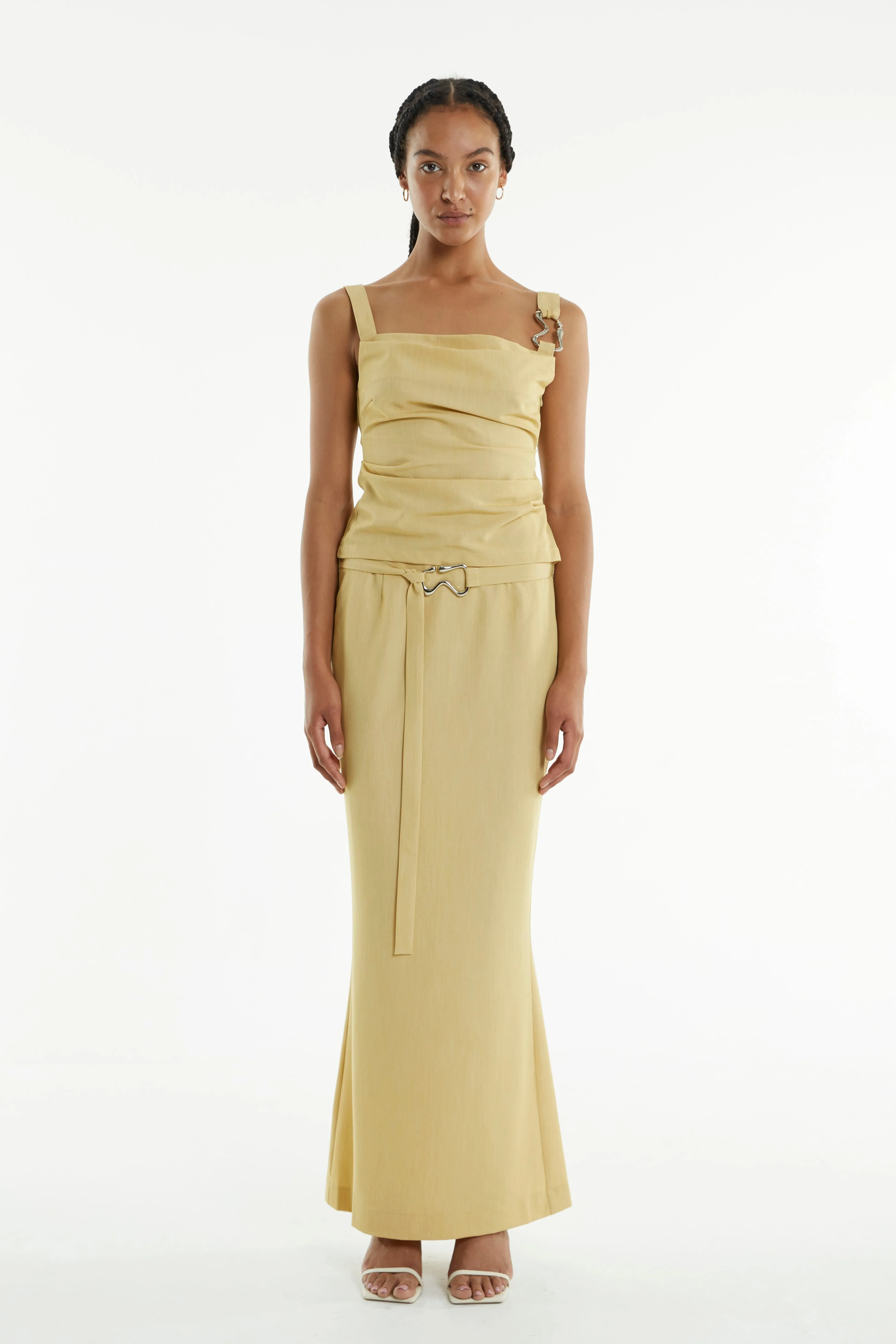 PARADIGM FLUTED MAXI SKIRT | CITRUS