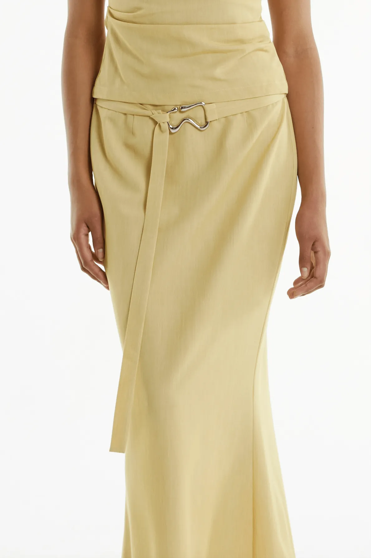 PARADIGM FLUTED MAXI SKIRT | CITRUS