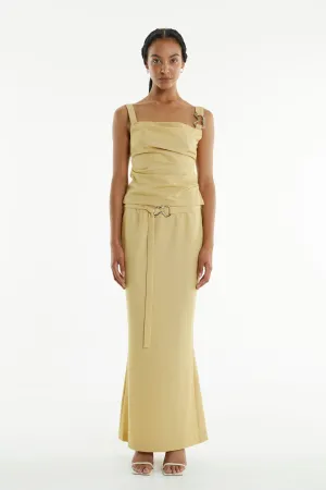 PARADIGM FLUTED MAXI SKIRT | CITRUS