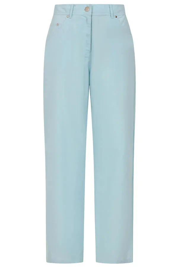 Pastel Blue 'Casey' Relaxed Trousers
