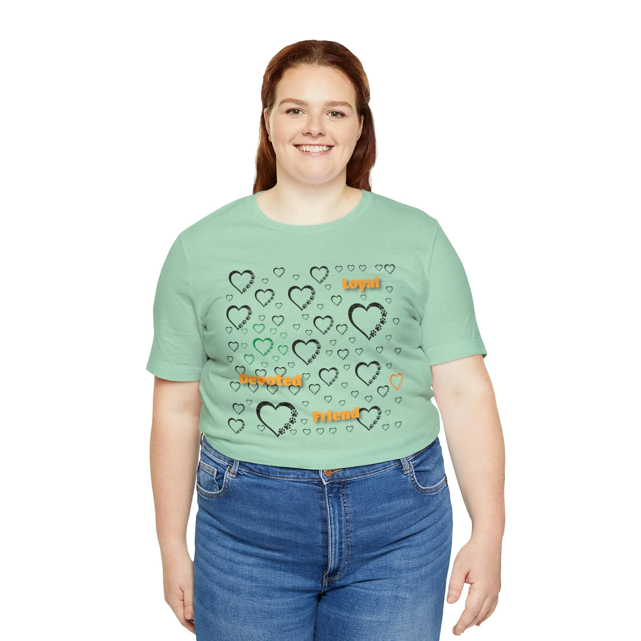 Paws T-shirt | Best Friends | Loyalty and Devotions | paw print Shirt Pattern | Inspirational Words | Paw Prints T-shirt