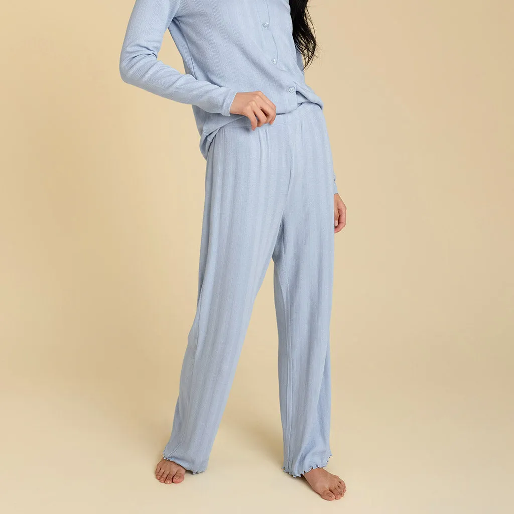 Periwinkle Women's Pointelle Pants
