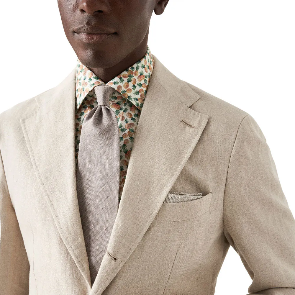 Pineapple Print Cotton-TENCEL™ Slim Fit Shirt