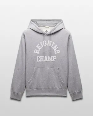 Reigning Champ Migweight Terry Arch Logo Hoodie in Heather Grey