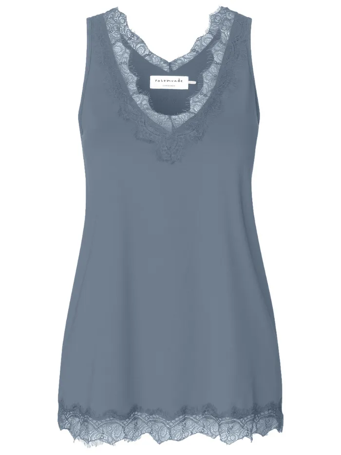 Rosemunde T Silk Lace Top Blue Mirage 4220 639
