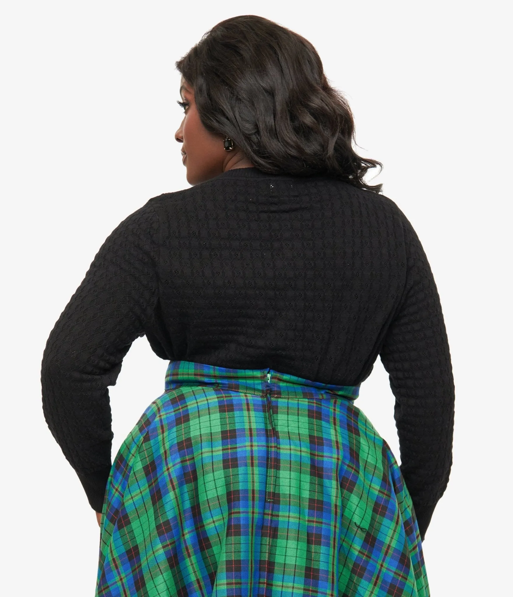 Royal Monk Plus Size 1950s Black Katie Cardigan