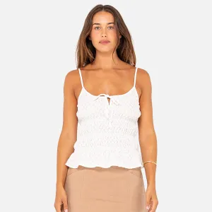 Rusty Effie Slip Skimmer Top - White