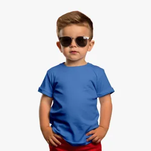 Shop Boys Blue Plain T-Shirts - Kids Trendy & Organic Cotton Tees in online