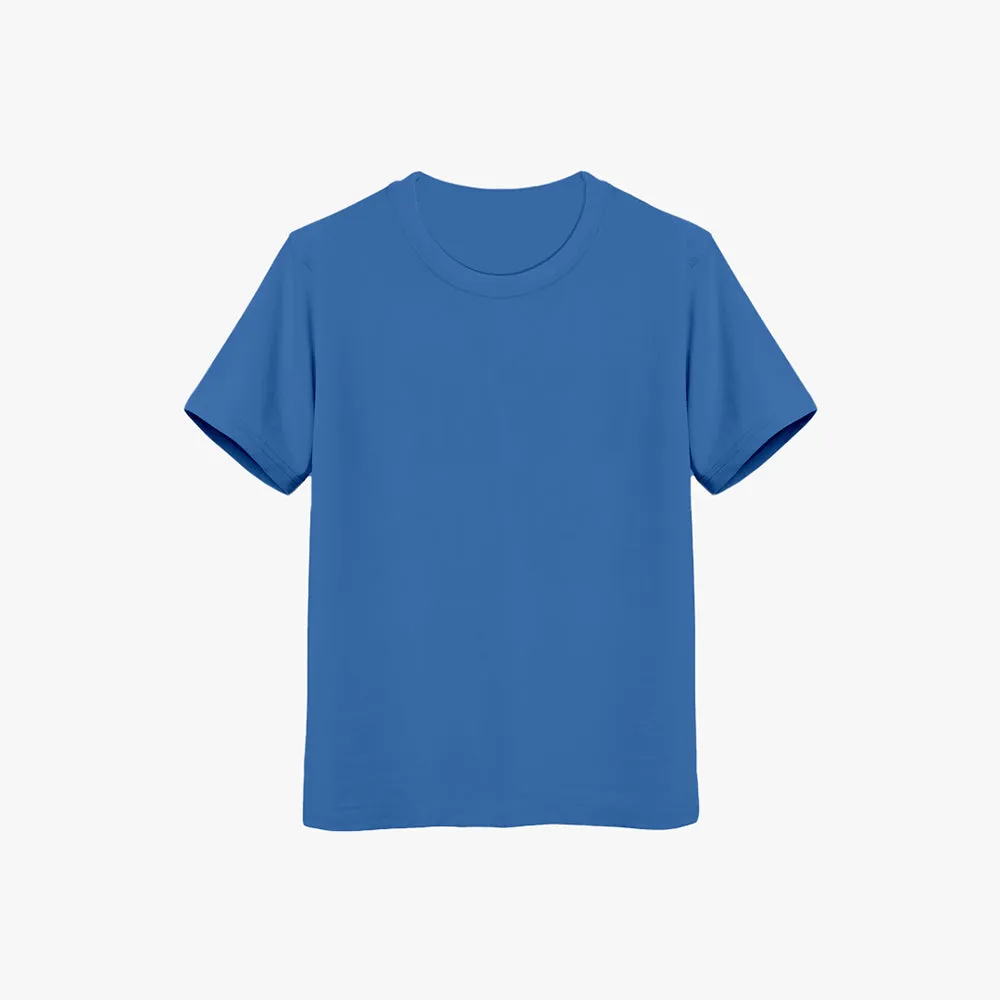 Shop Boys Blue Plain T-Shirts - Kids Trendy & Organic Cotton Tees in online