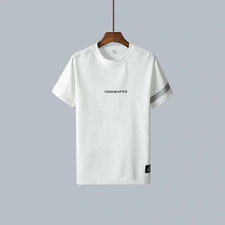 Short Sleeve T-Shirt Loose Round-Neck Half Sleeved White TSummer Trendy Tops T-Shirt