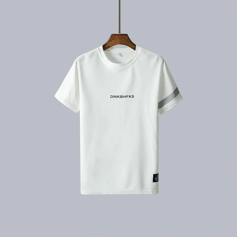 Short Sleeve T-Shirt Loose Round-Neck Half Sleeved White TSummer Trendy Tops T-Shirt