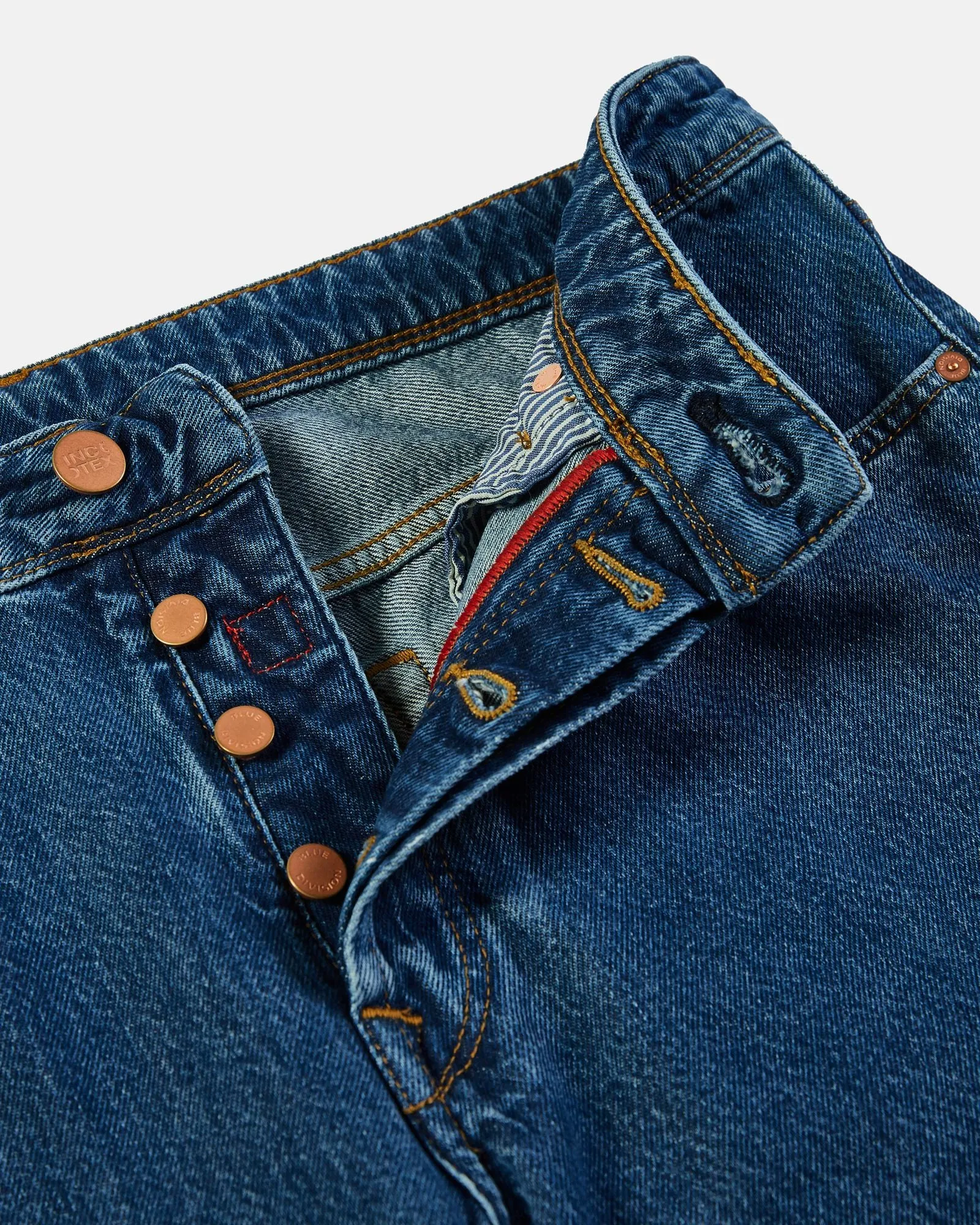 Slim-fit cotton denim five-pocket trouser