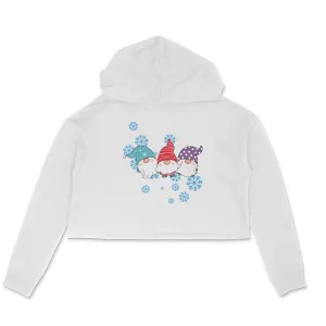 Snowflakes - Female Crop Hoodies