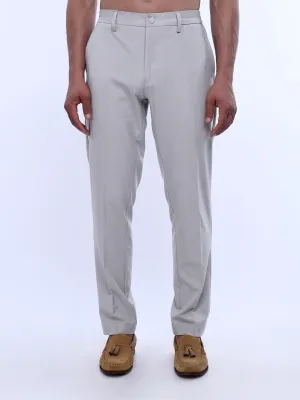Soft Handle Tailored Cream Trousers