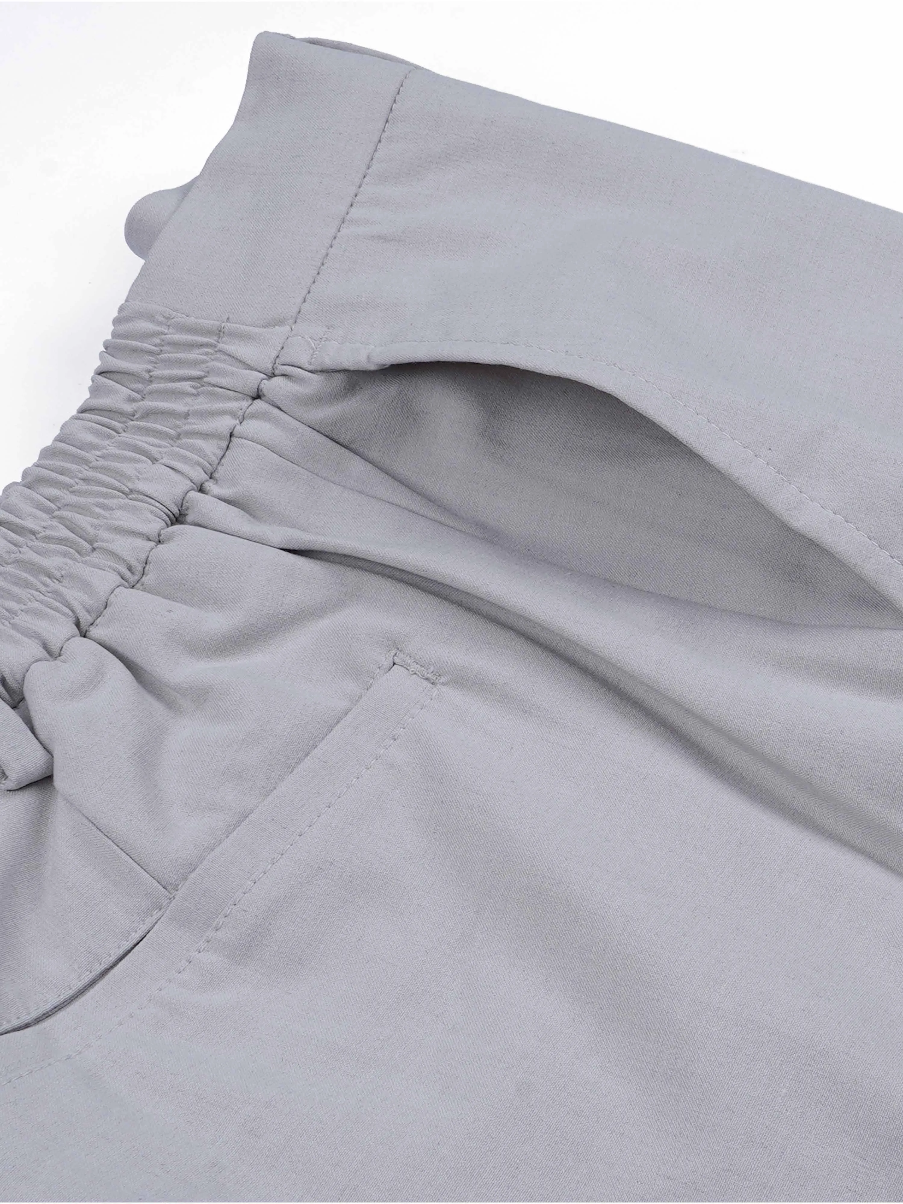 Soft Handle Tailored Cream Trousers