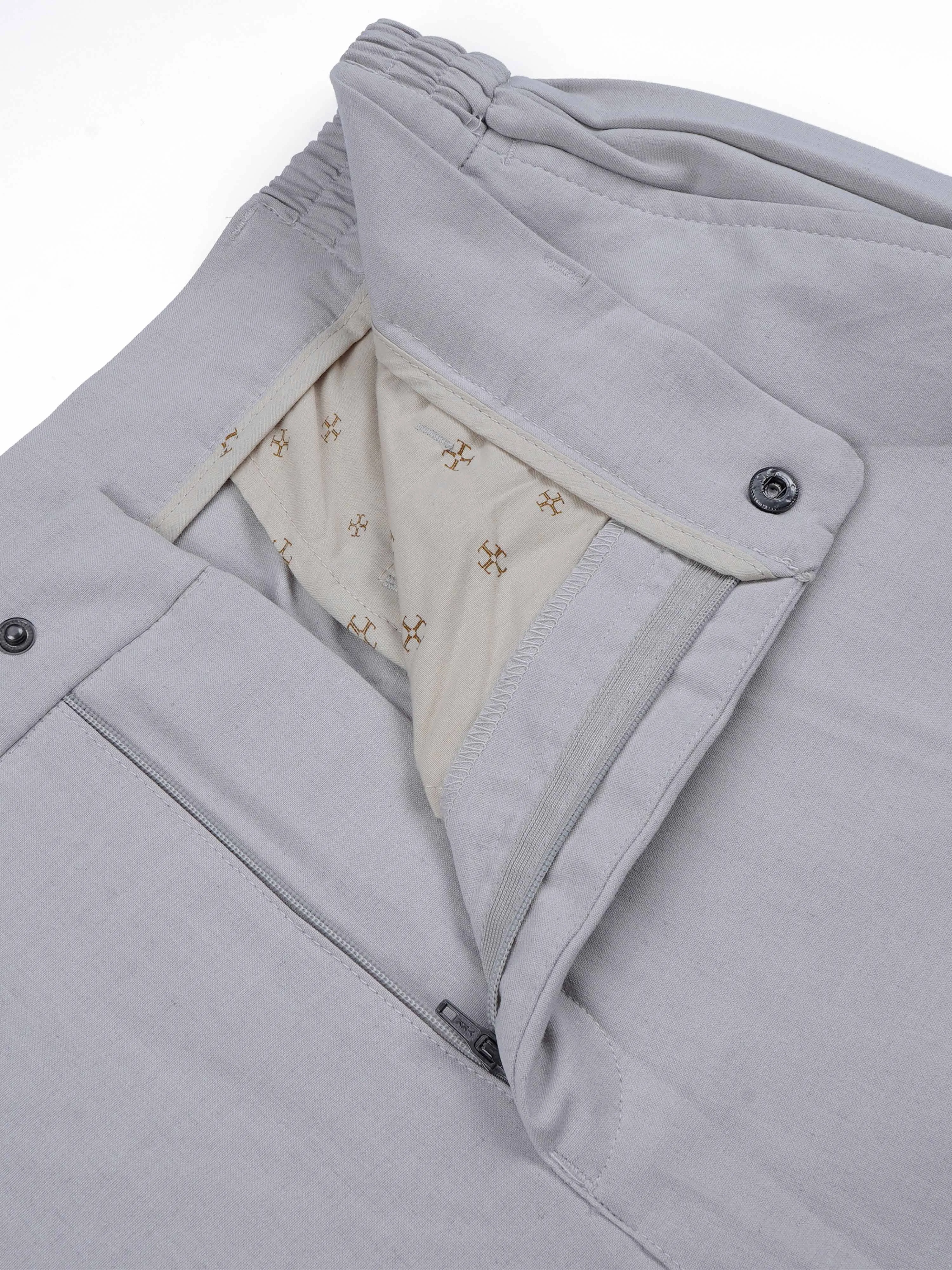Soft Handle Tailored Cream Trousers