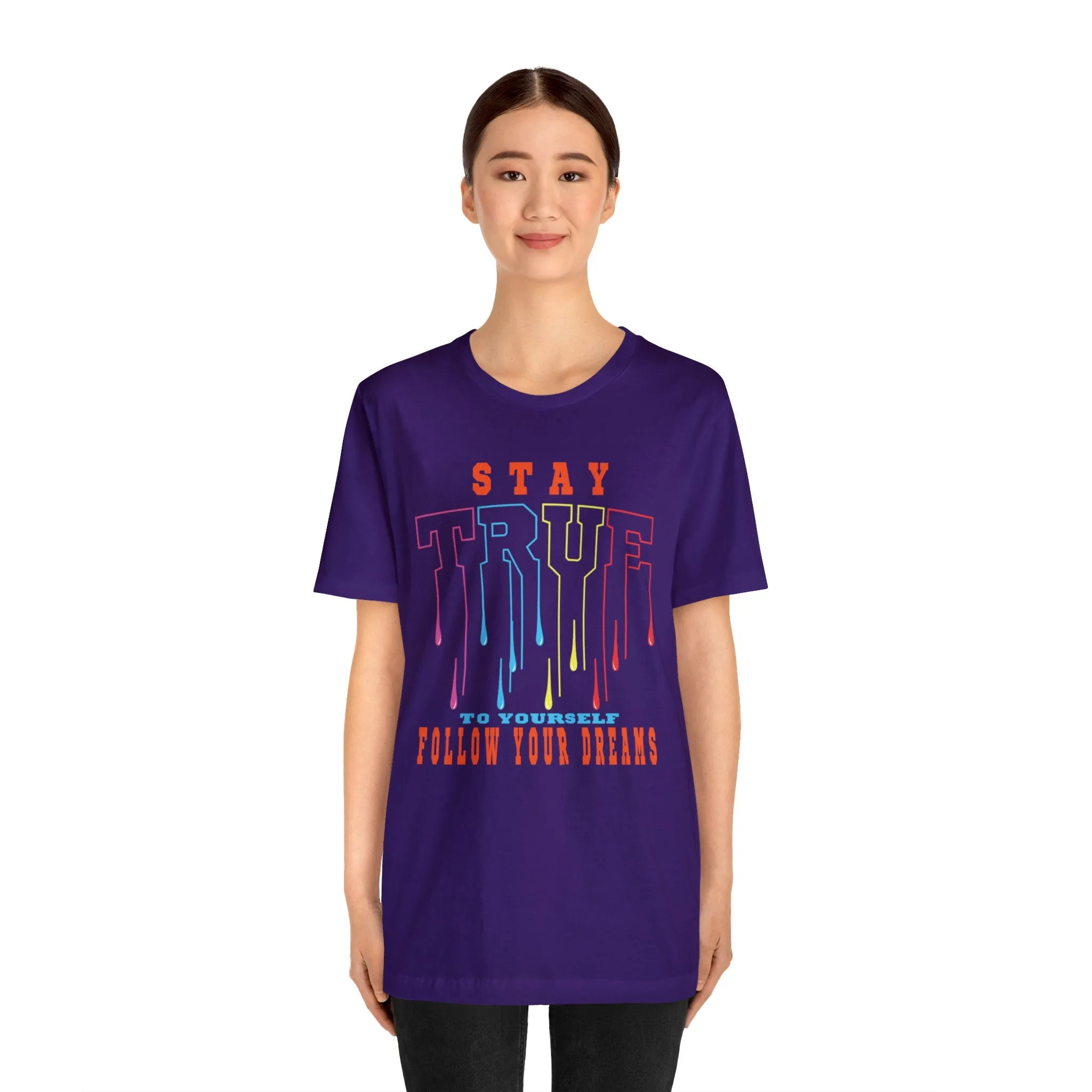 Stay True to you Skinny t-shirts | Graphic t shirts ideas | Tight-fitting casual Clothe | Motivational Exercise threads