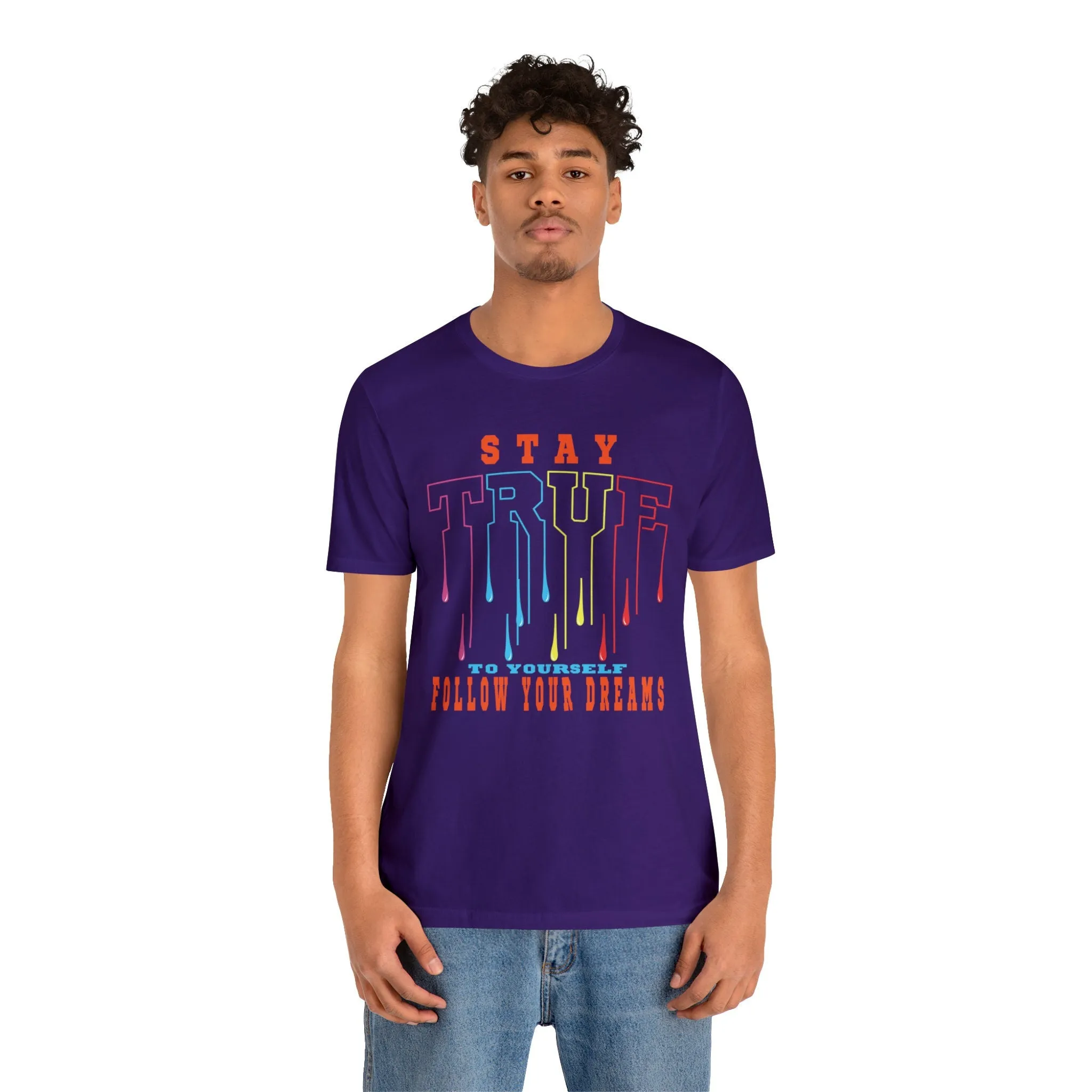 Stay True to you Skinny t-shirts | Graphic t shirts ideas | Tight-fitting casual Clothe | Motivational Exercise threads