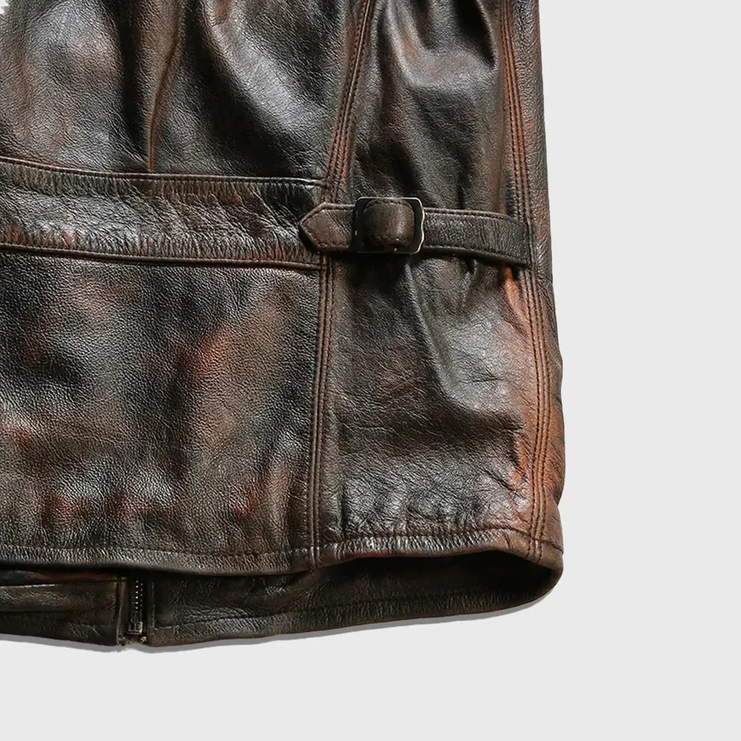 Stylish Men's Leather Jacket By TJS