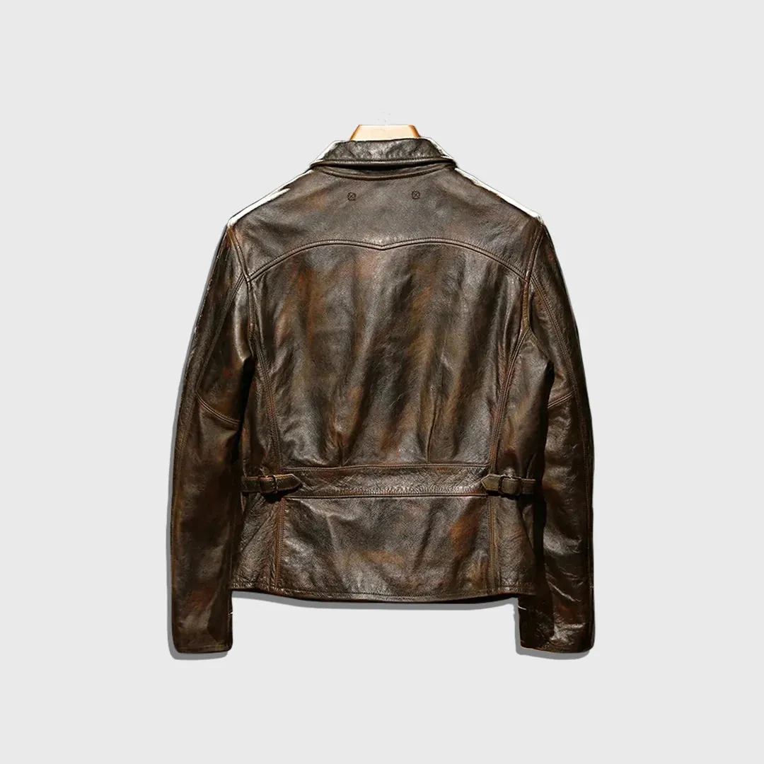 Stylish Men's Leather Jacket By TJS