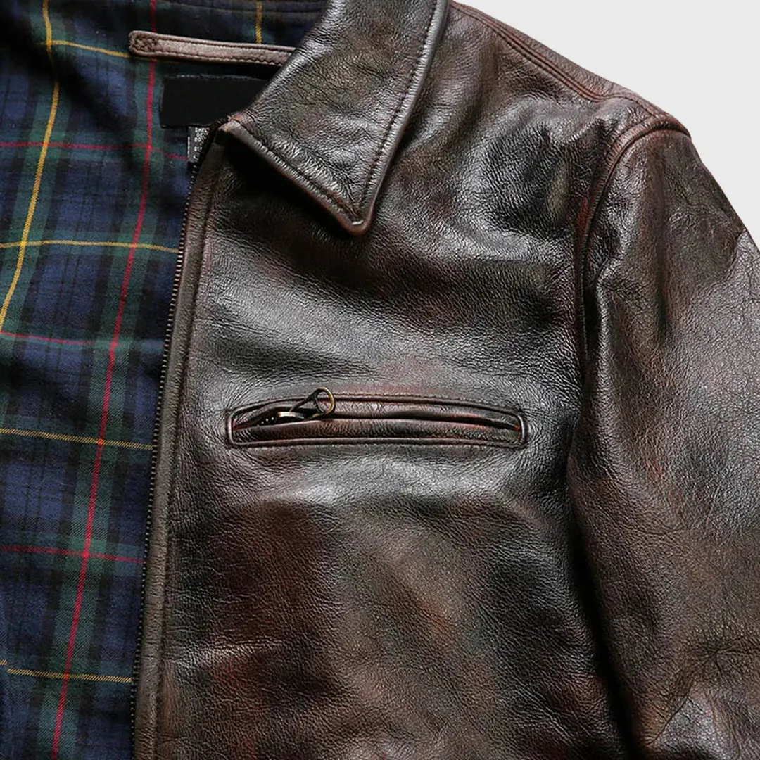 Stylish Men's Leather Jacket By TJS