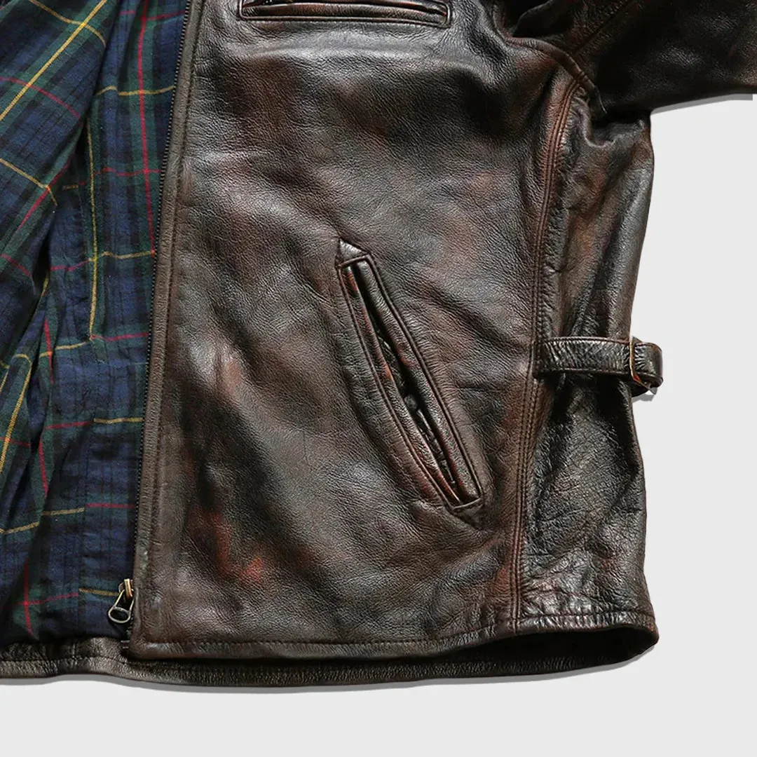 Stylish Men's Leather Jacket By TJS