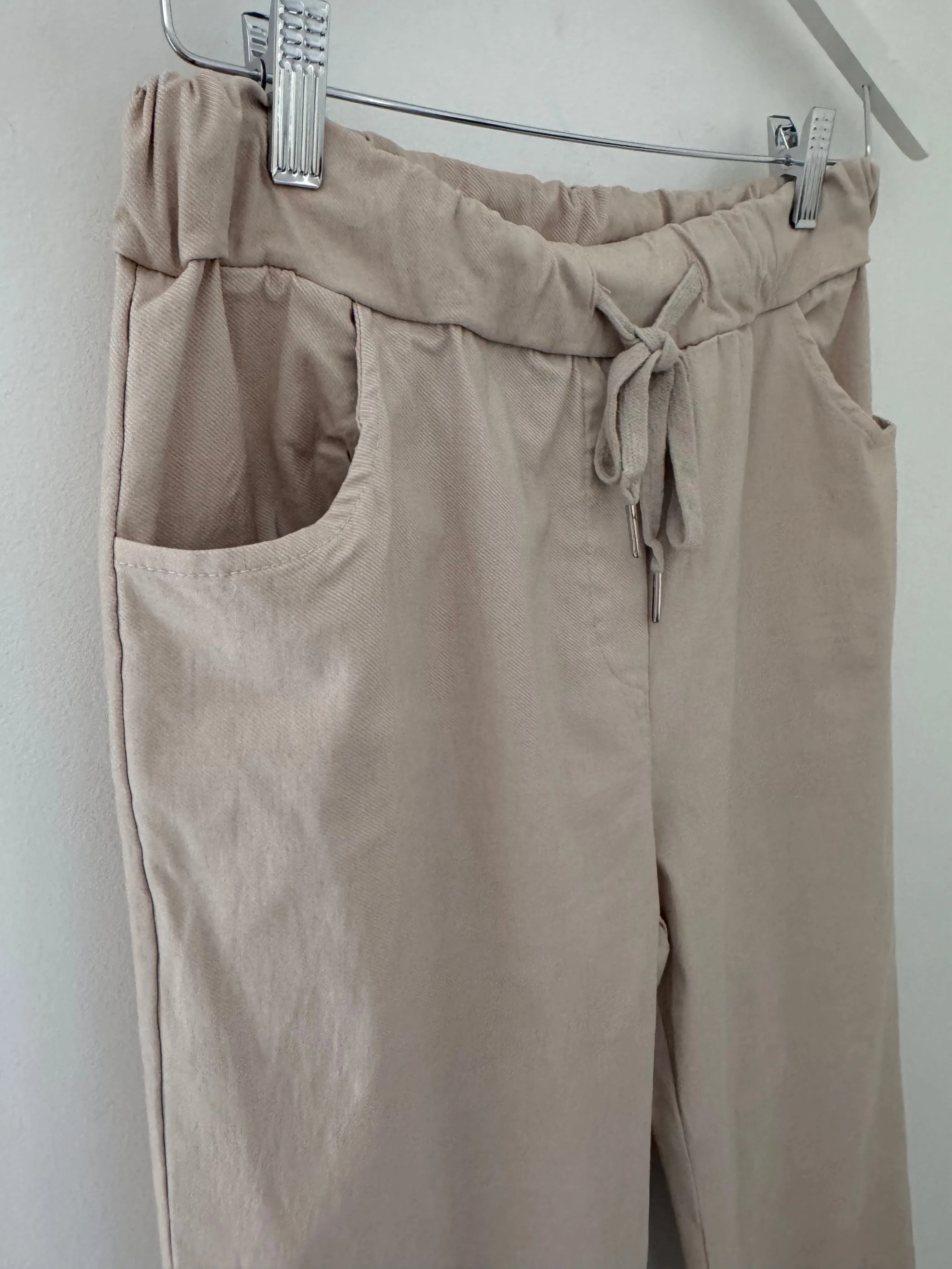 Super Stretch Straight Leg Trousers in Stone