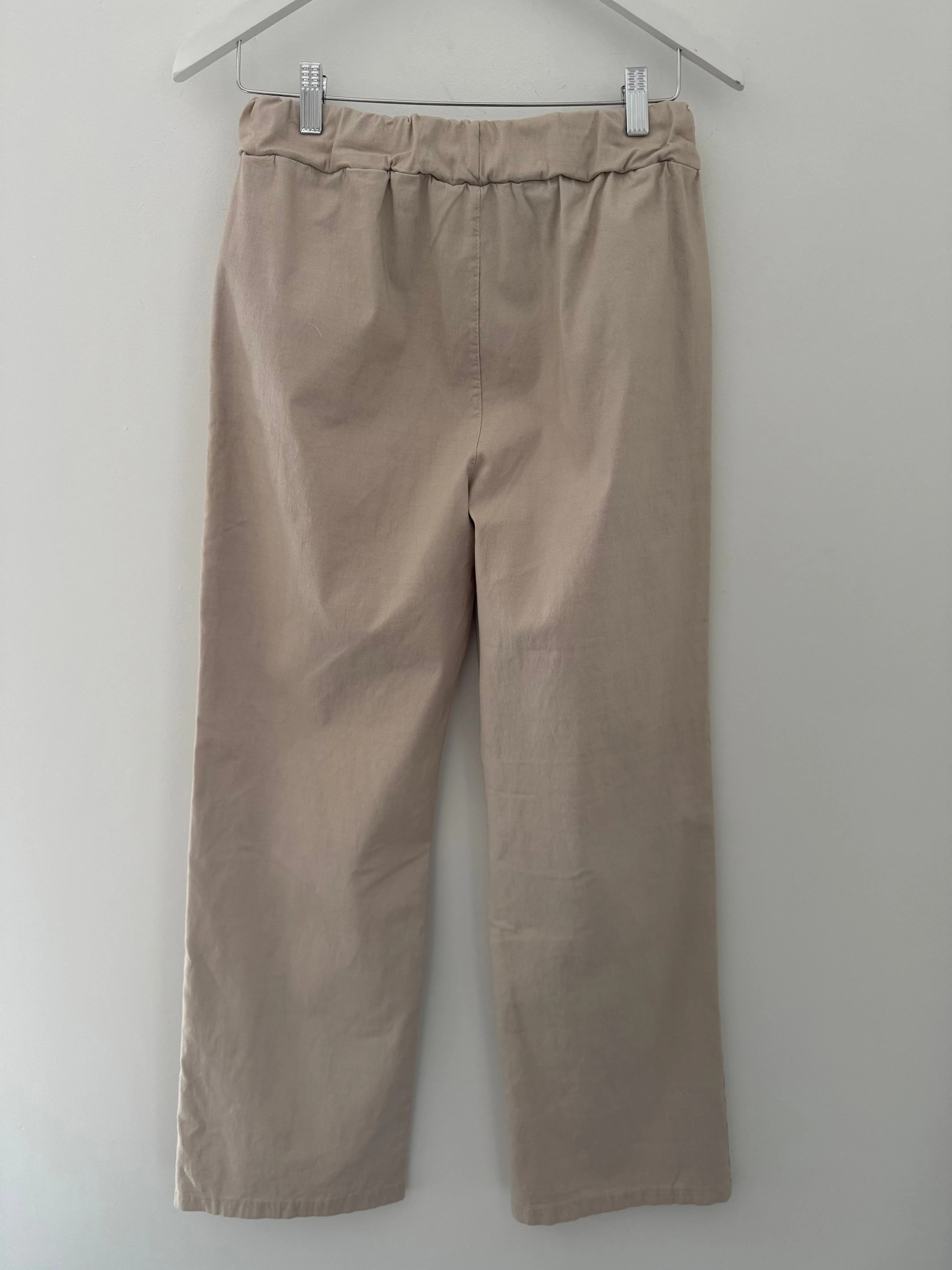 Super Stretch Straight Leg Trousers in Stone