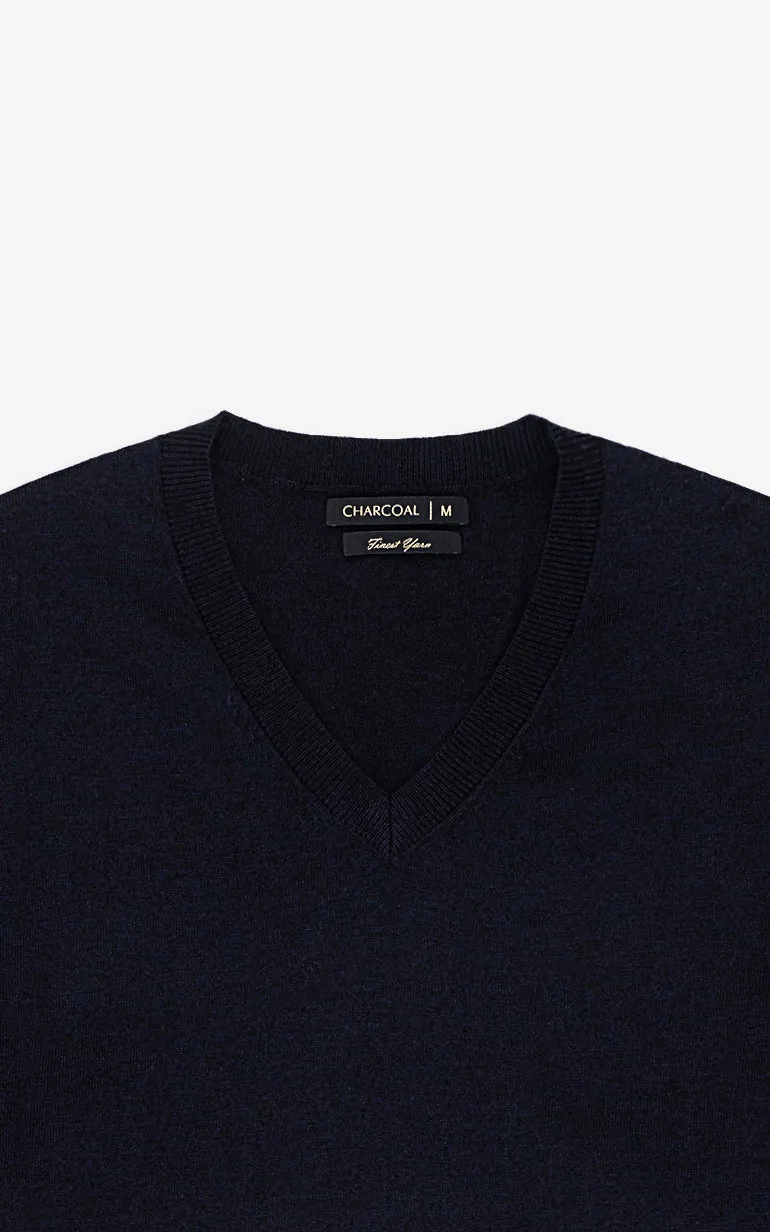 SWEATER V NECK NAVY