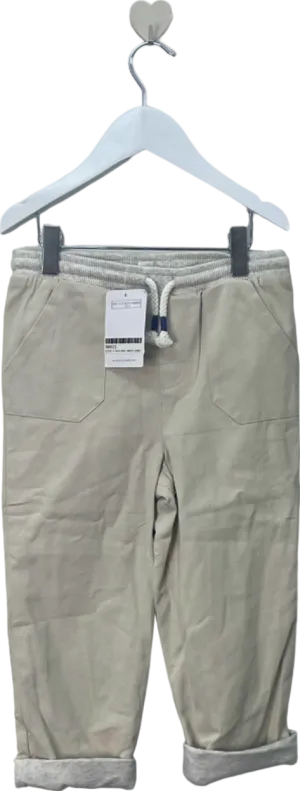 The Little White Company Pebble Jersey Waist Twill Trousers 4-5 Years