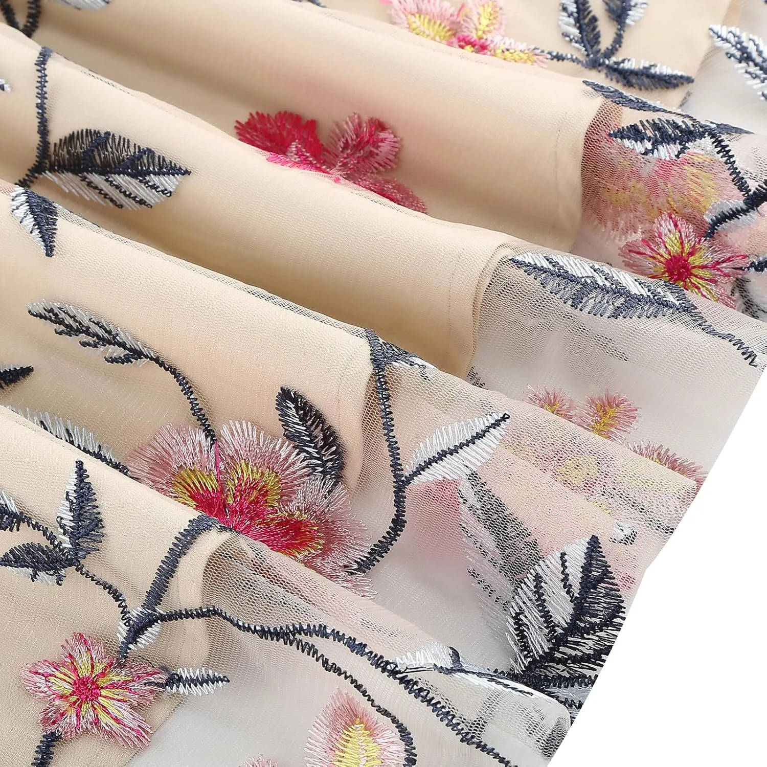 Tulle Embroidery Floral Dress for Women Sleeveless Mesh Flower Embroidered Tulle Prom Dress Summer Wedding Tea Party Dress