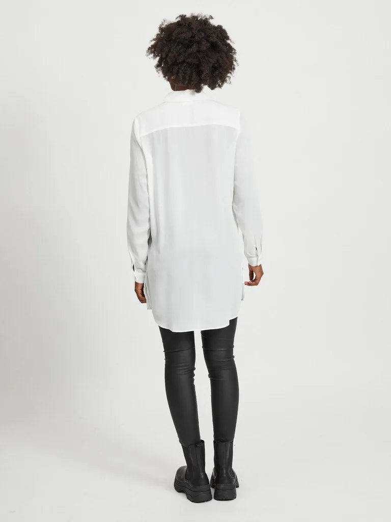 VILA GmbH / Damen-Shirt / VILUCY BUTTON  L/S TUNIC - NOOS