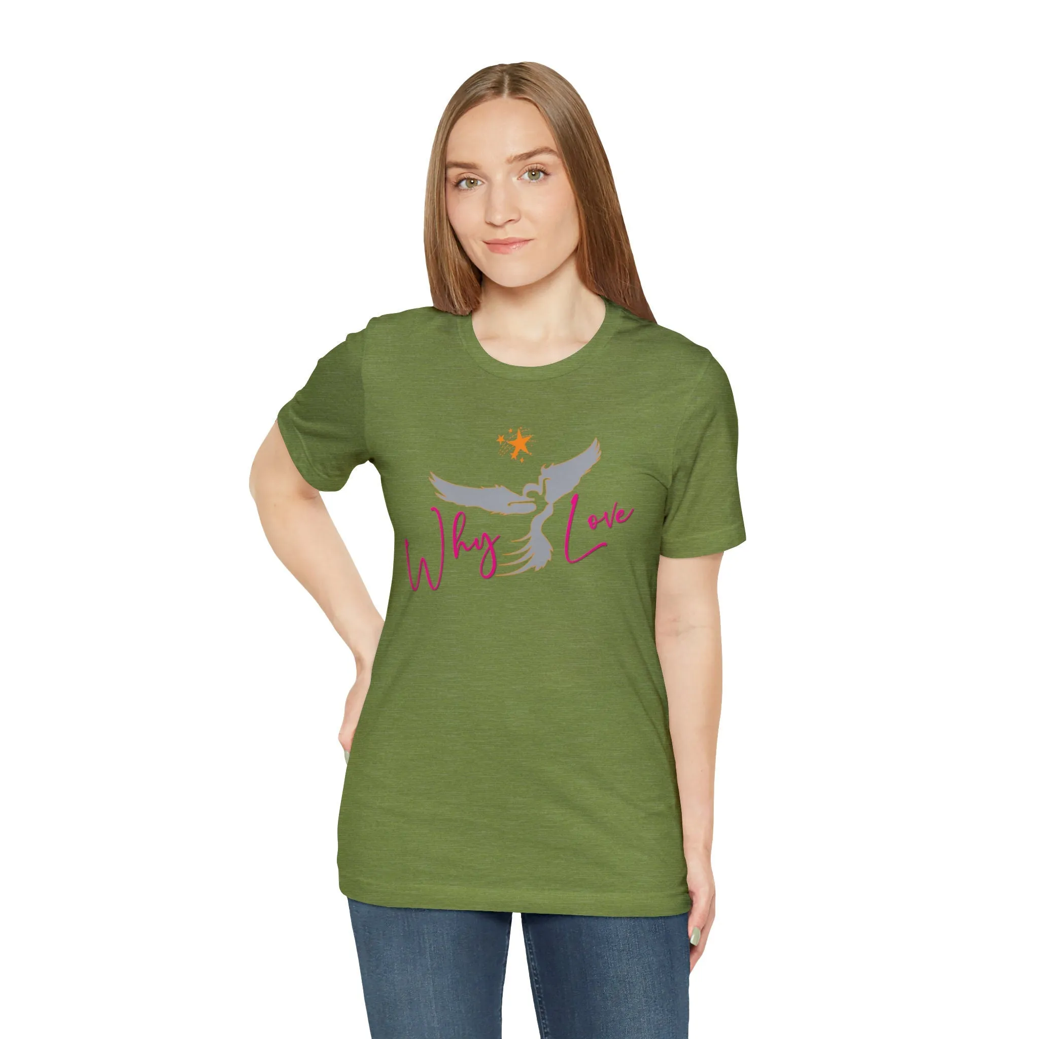Why Love T-shirt | Funny T shirts | Cute Lose tops | Oversize Graphic tees for women | Big Women clothes Loose fit shirt