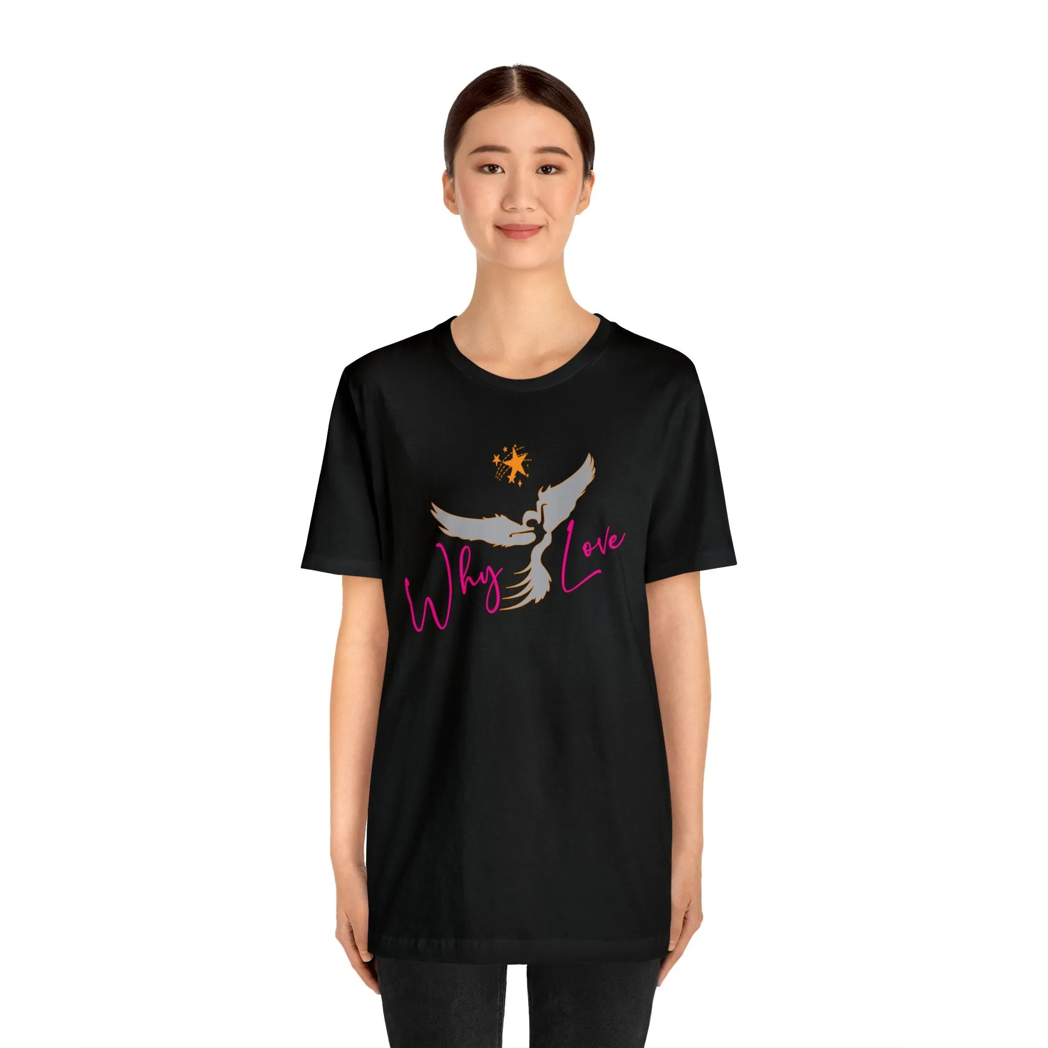 Why Love T-shirt | Funny T shirts | Cute Lose tops | Oversize Graphic tees for women | Big Women clothes Loose fit shirt